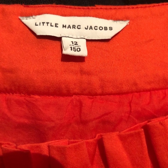 ♥️ Little Marc Jacobs ♥️ Red Cotton Skirt Big Eyed Girl Bowling Girl 12 Pleated - Picture 4 of 5